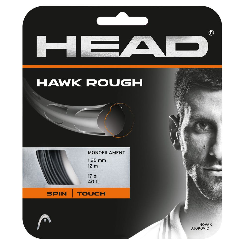 Head Hawk rough tenis strune 12m 130 antracitna