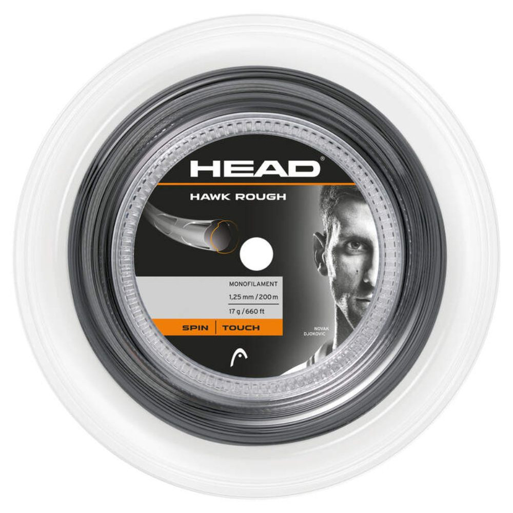 Head Hawk rough tenis strune 200m 130 antracitna