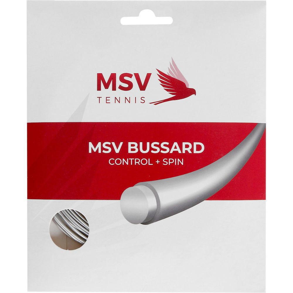 Tenis strune MSV Bussard 12 m srebrna 1,25 mm