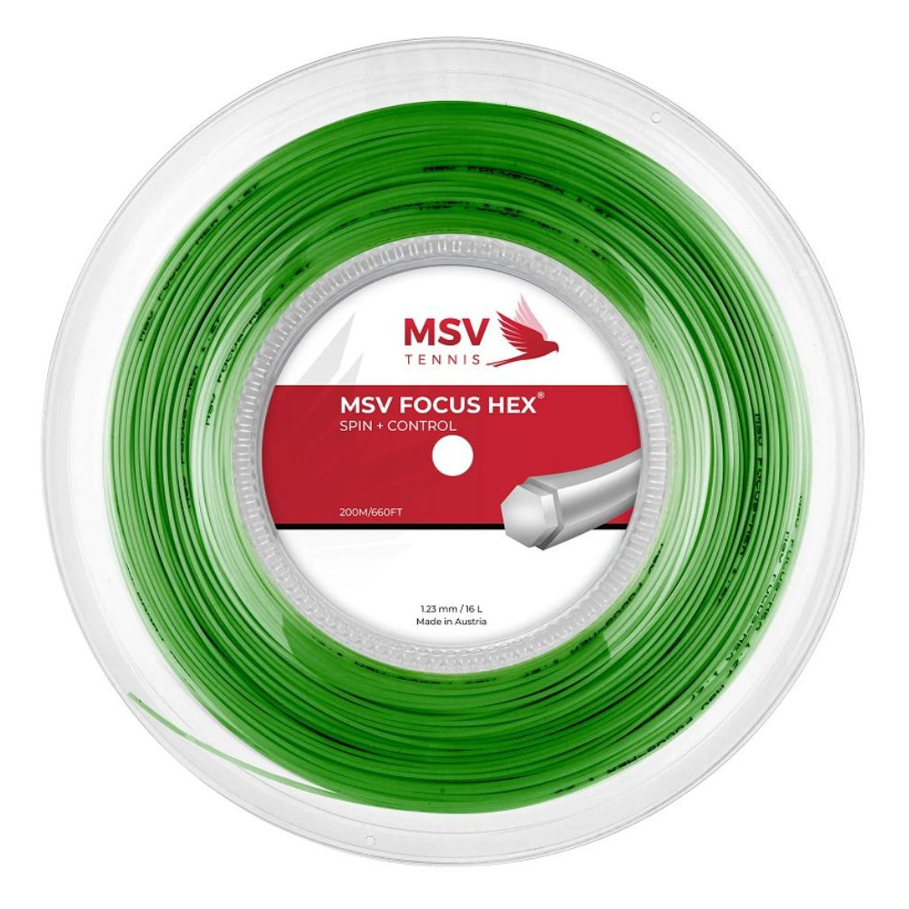 Tenis strune MSV Focus Hex 200 m zelena 1,23 mm
