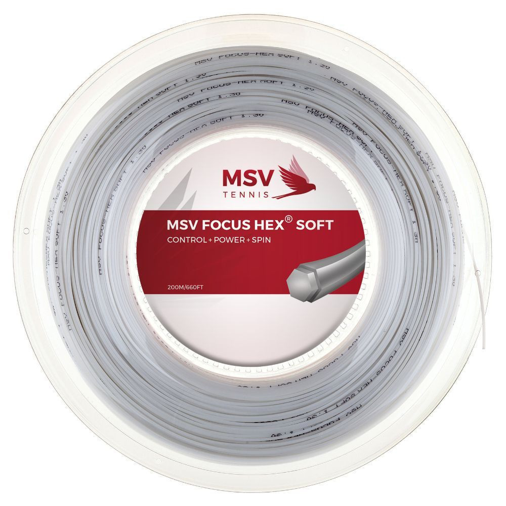 Tenis strune MSV Focus Hex Soft 200 m bela 1,25 mm