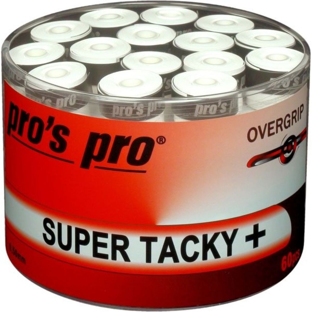 pros pro super tacky prekrivni grip bele barve 10 kosov